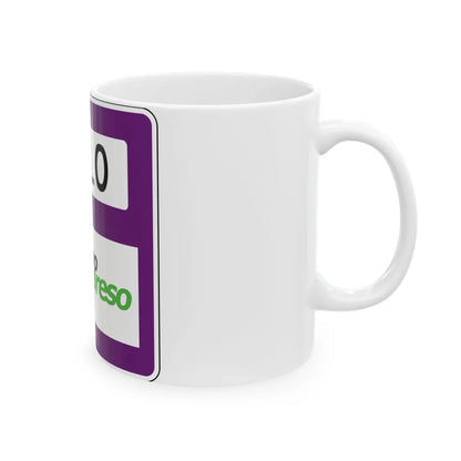 MUTCD-PR R3-31 (Puerto Rico) (Road Sign) White Coffee Mug - Go Mug Yourself