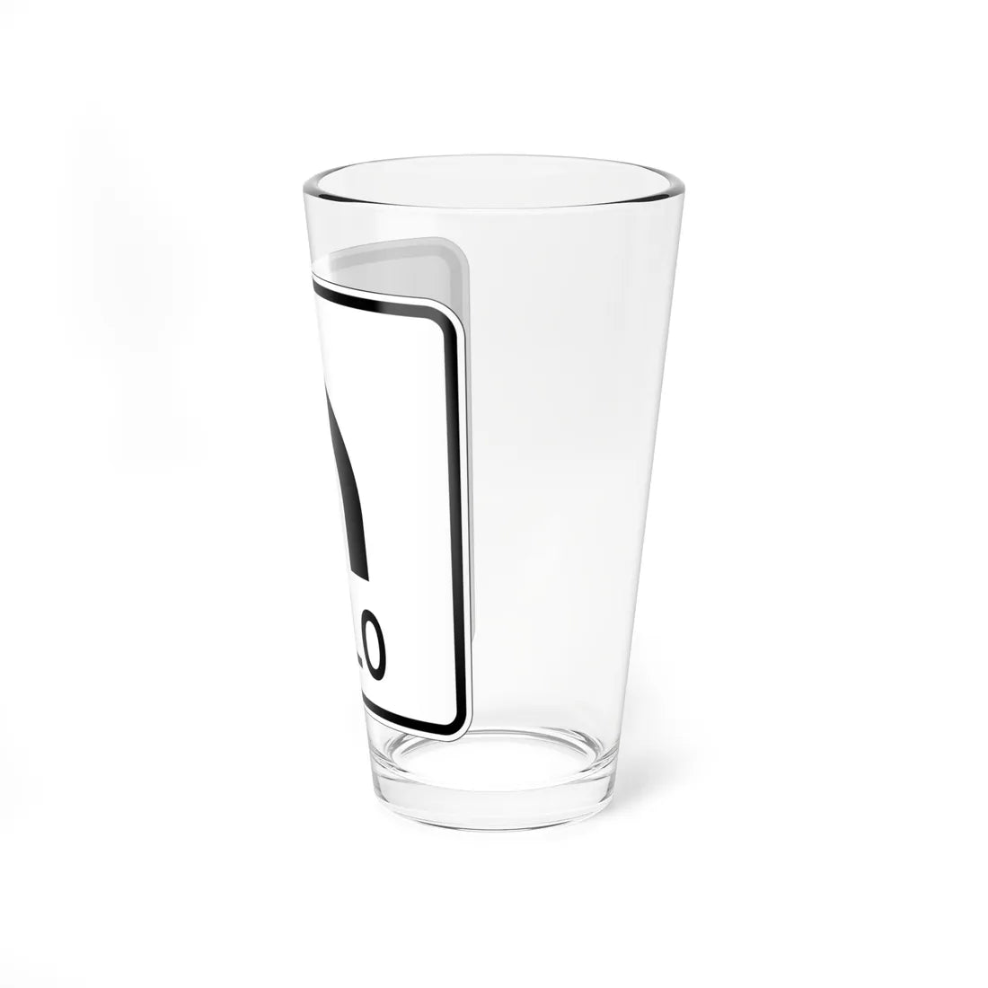 MUTCD-PR R3-5I (Puerto Rico) (Road Sign) Pint Glass 16oz - Go Mug Yourself