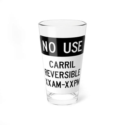 MUTCD-PR R3-9f (Puerto Rico) (Road Sign) Pint Glass 16oz 16oz - Go Mug Yourself