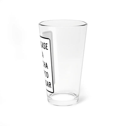 MUTCD-PR R4-19 (Puerto Rico) (Road Sign) Pint Glass 16oz - Go Mug Yourself