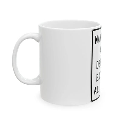 MUTCD-PR R4-19 (Puerto Rico) (Road Sign) White Coffee Mug - Go Mug Yourself