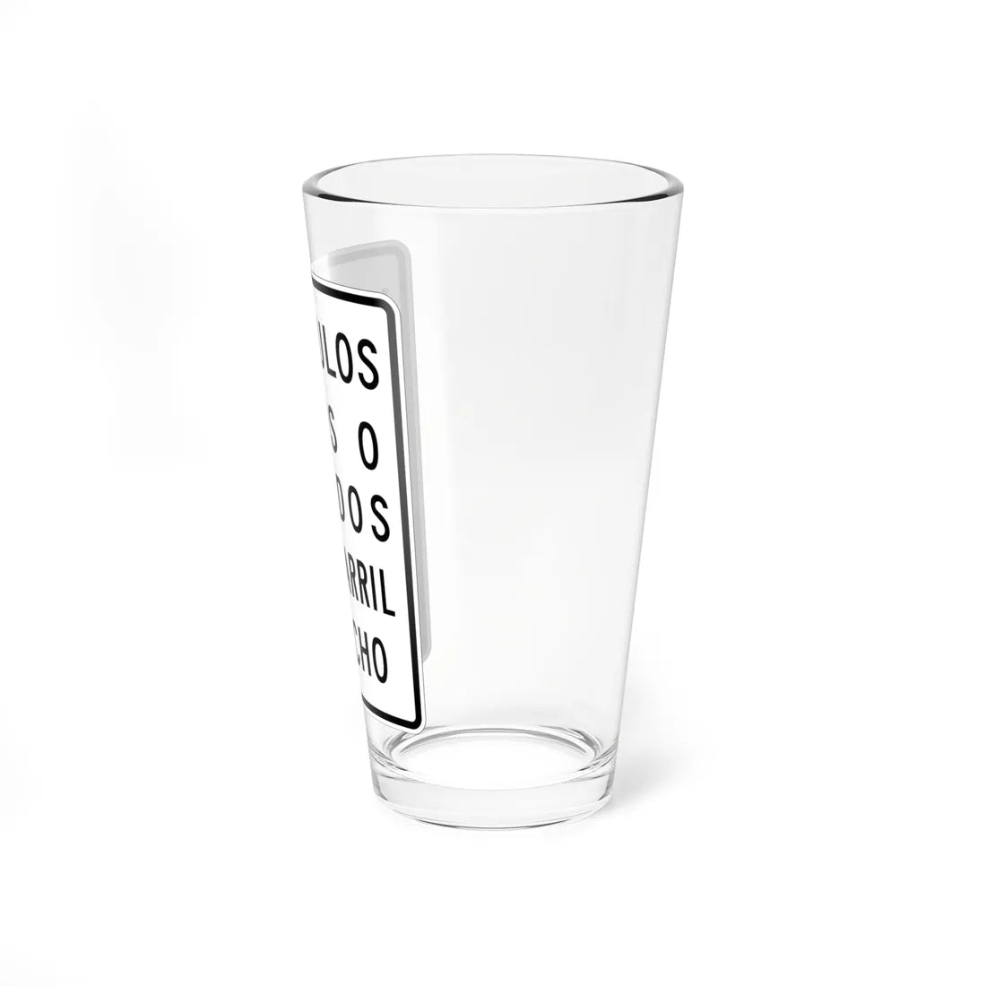 MUTCD-PR R4-3 (Puerto Rico) (Road Sign) Pint Glass 16oz - Go Mug Yourself