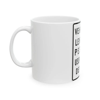 MUTCD-PR R4-3 (Puerto Rico) (Road Sign) White Coffee Mug - Go Mug Yourself