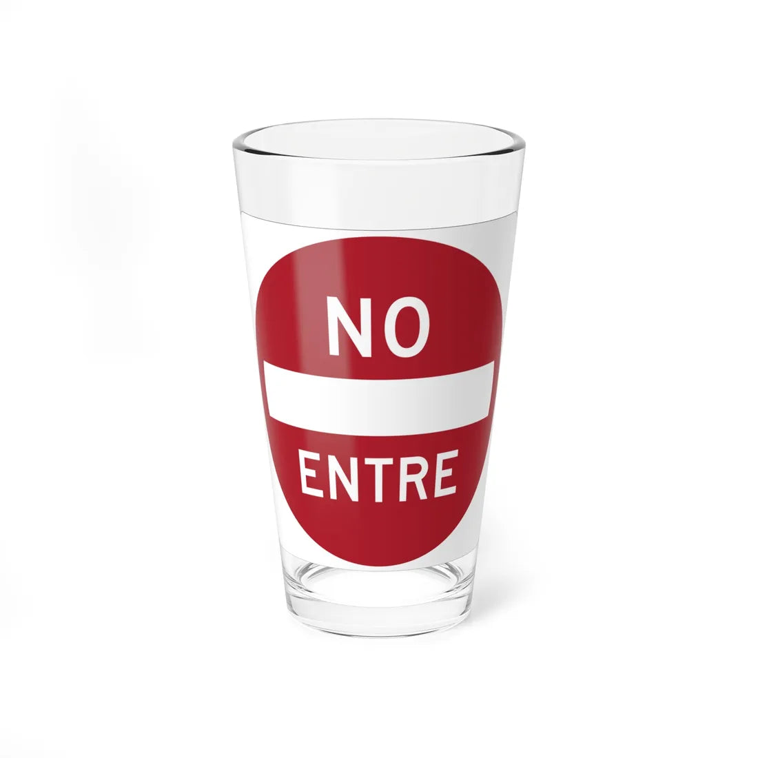 MUTCD-PR R5-1 (Puerto Rico) (Road Sign) Pint Glass 16oz - Go Mug Yourself