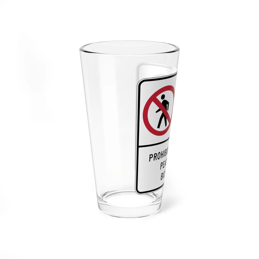 MUTCD-PR R5-10a (Puerto Rico) (Road Sign) Pint Glass 16oz - Go Mug Yourself