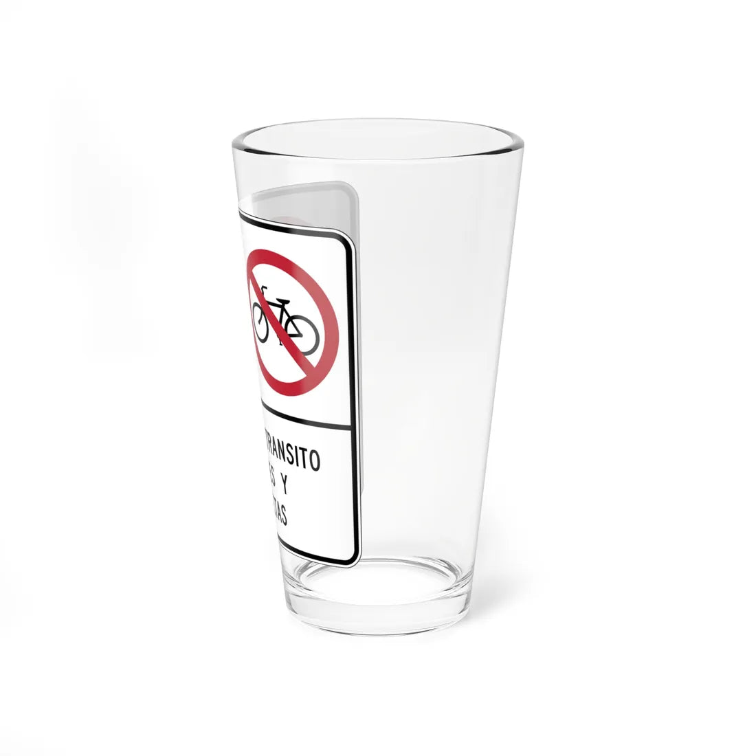 MUTCD-PR R5-10a (Puerto Rico) (Road Sign) Pint Glass 16oz - Go Mug Yourself