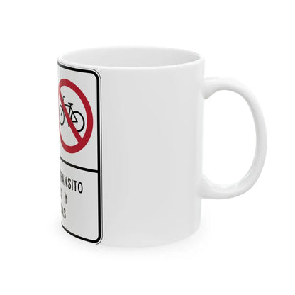 MUTCD-PR R5-10a (Puerto Rico) (Road Sign) White Coffee Mug - Go Mug Yourself