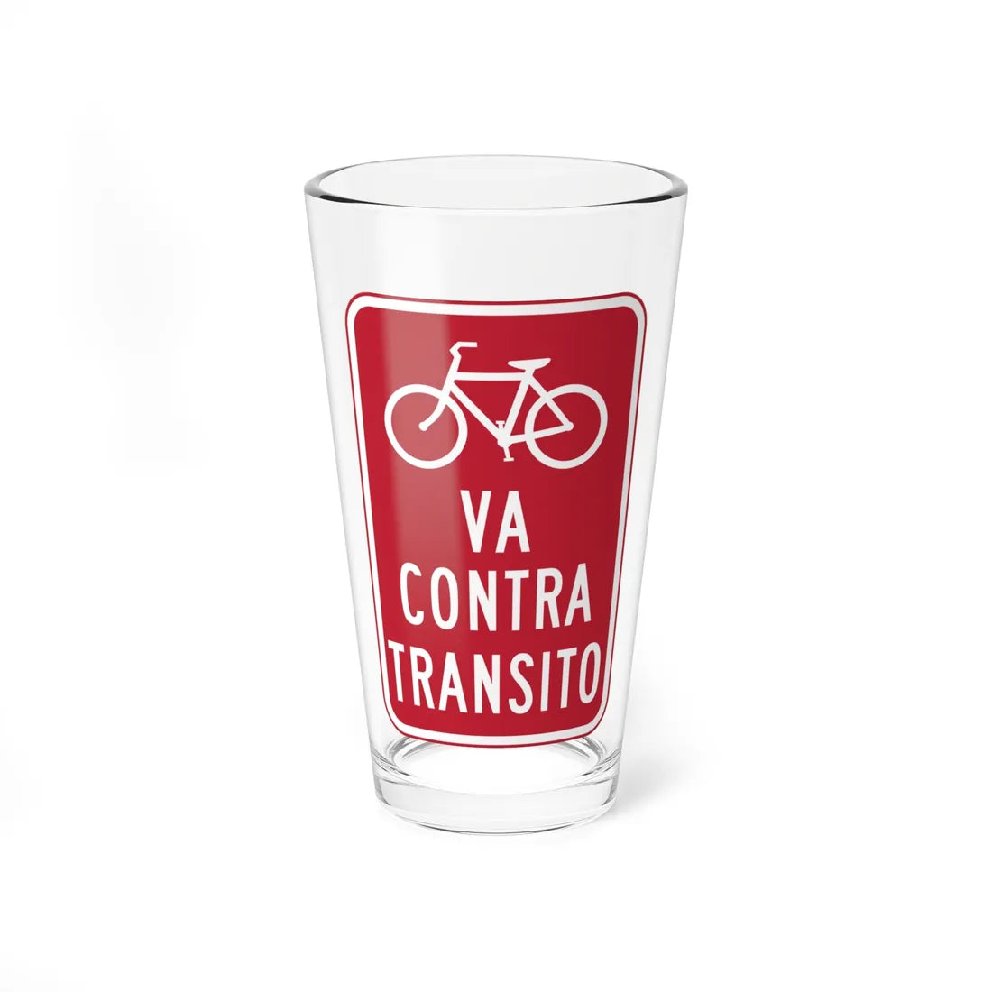 MUTCD-PR R5-1b (Puerto Rico) (Road Sign) Pint Glass 16oz 16oz - Go Mug Yourself