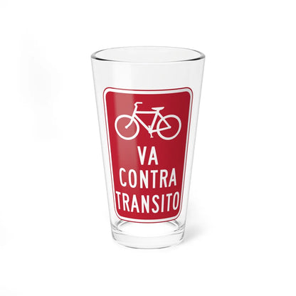 MUTCD-PR R5-1b (Puerto Rico) (Road Sign) Pint Glass 16oz 16oz - Go Mug Yourself
