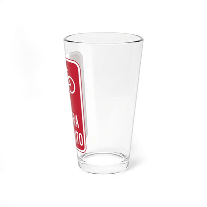 MUTCD-PR R5-1b (Puerto Rico) (Road Sign) Pint Glass 16oz - Go Mug Yourself