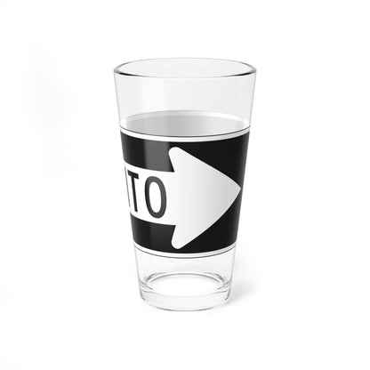 MUTCD-PR R6-1D (Puerto Rico) (Road Sign) Pint Glass 16oz - Go Mug Yourself
