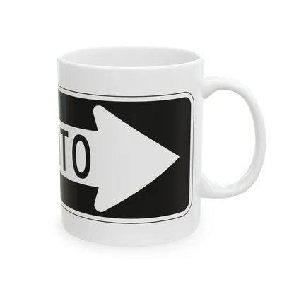 MUTCD-PR R6-1D (Puerto Rico) (Road Sign) White Coffee Mug - Go Mug Yourself