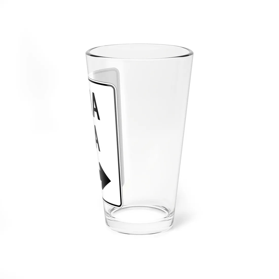 MUTCD-PR R6-2D (Puerto Rico) (Road Sign) Pint Glass 16oz - Go Mug Yourself
