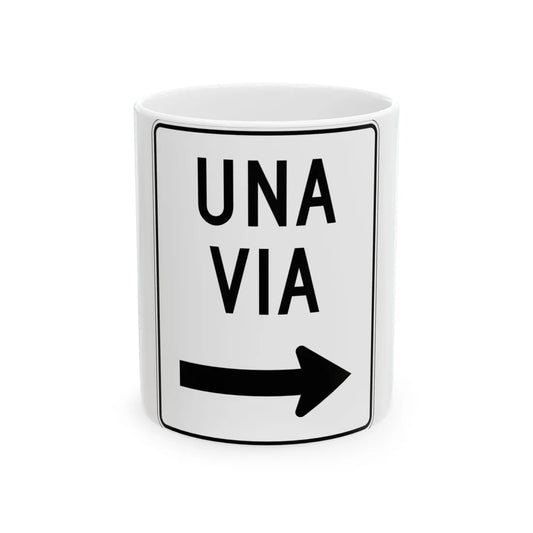 MUTCD-PR R6-2D (Puerto Rico) (Road Sign) White Coffee Mug 11oz - Go Mug Yourself