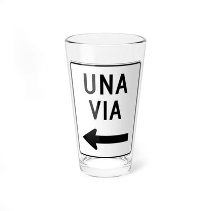 MUTCD-PR R6-2I (Puerto Rico) (Road Sign) Pint Glass 16oz 16oz - Go Mug Yourself