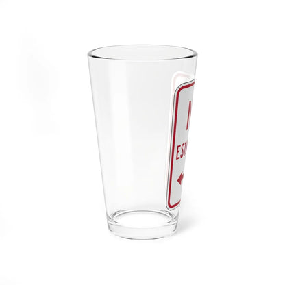 MUTCD-PR R7-1 (Puerto Rico) (Road Sign) Pint Glass 16oz - Go Mug Yourself