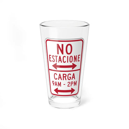 MUTCD-PR R7-10 open text (Puerto Rico) (Road Sign) Pint Glass 16oz 16oz - Go Mug Yourself