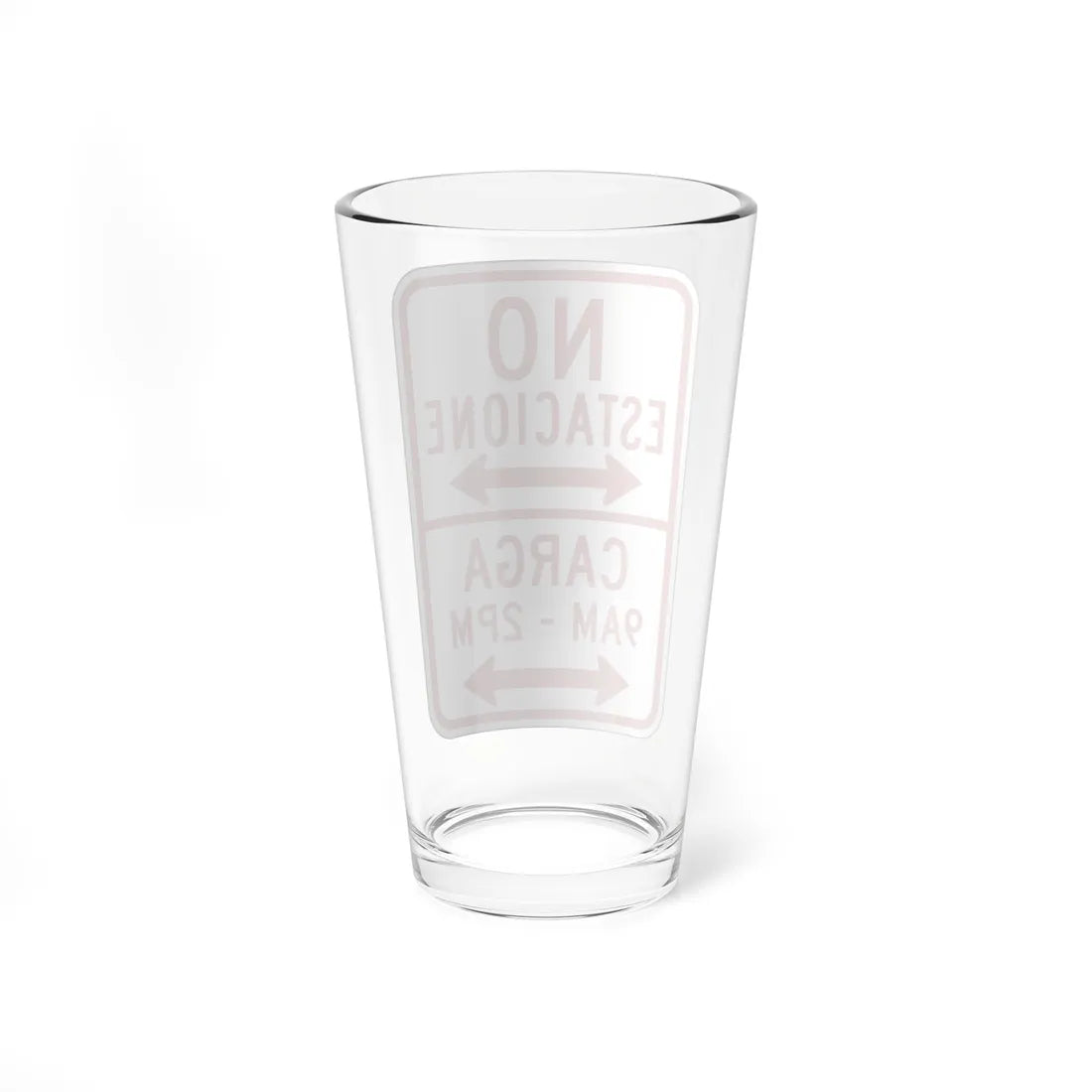 MUTCD-PR R7-10 open text (Puerto Rico) (Road Sign) Pint Glass 16oz - Go Mug Yourself