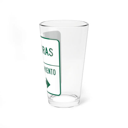 MUTCD-PR R7-108 open text (Puerto Rico) (Road Sign) Pint Glass 16oz - Go Mug Yourself