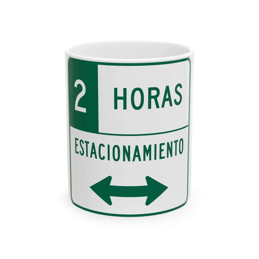 MUTCD-PR R7-108 (Puerto Rico) (Road Sign) White Coffee Mug 11oz - Go Mug Yourself