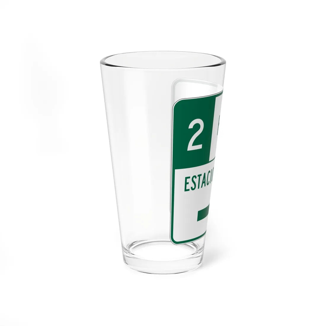 MUTCD-PR R7-108aD (Puerto Rico) (Road Sign) Pint Glass 16oz - Go Mug Yourself