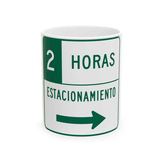 MUTCD-PR R7-108aD (Puerto Rico) (Road Sign) White Coffee Mug 11oz - Go Mug Yourself