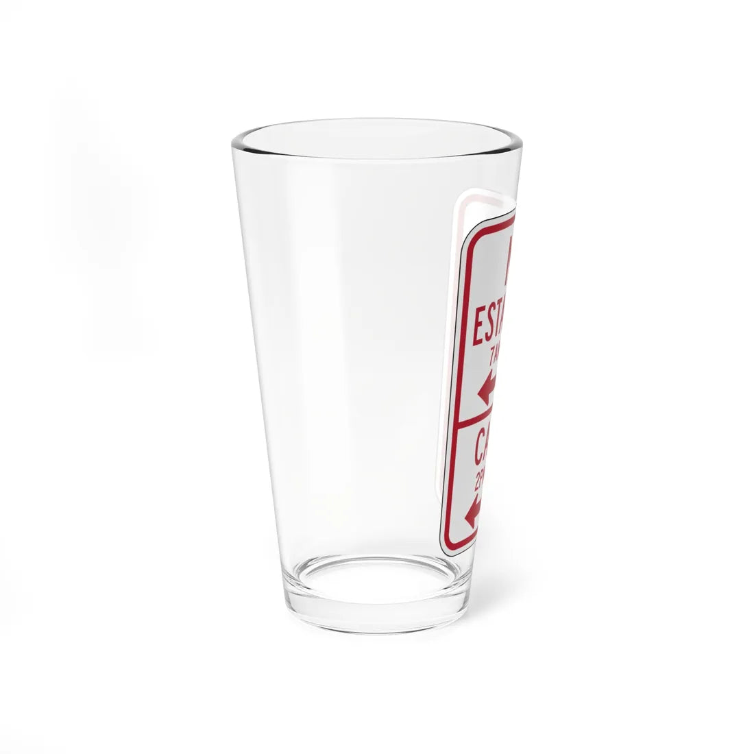 MUTCD-PR R7-11 open text (Puerto Rico) (Road Sign) Pint Glass 16oz - Go Mug Yourself