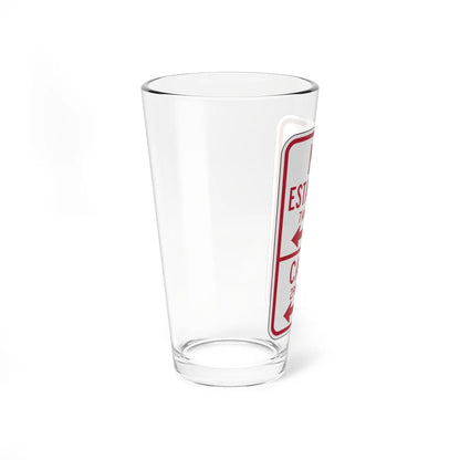 MUTCD-PR R7-11 open text (Puerto Rico) (Road Sign) Pint Glass 16oz - Go Mug Yourself