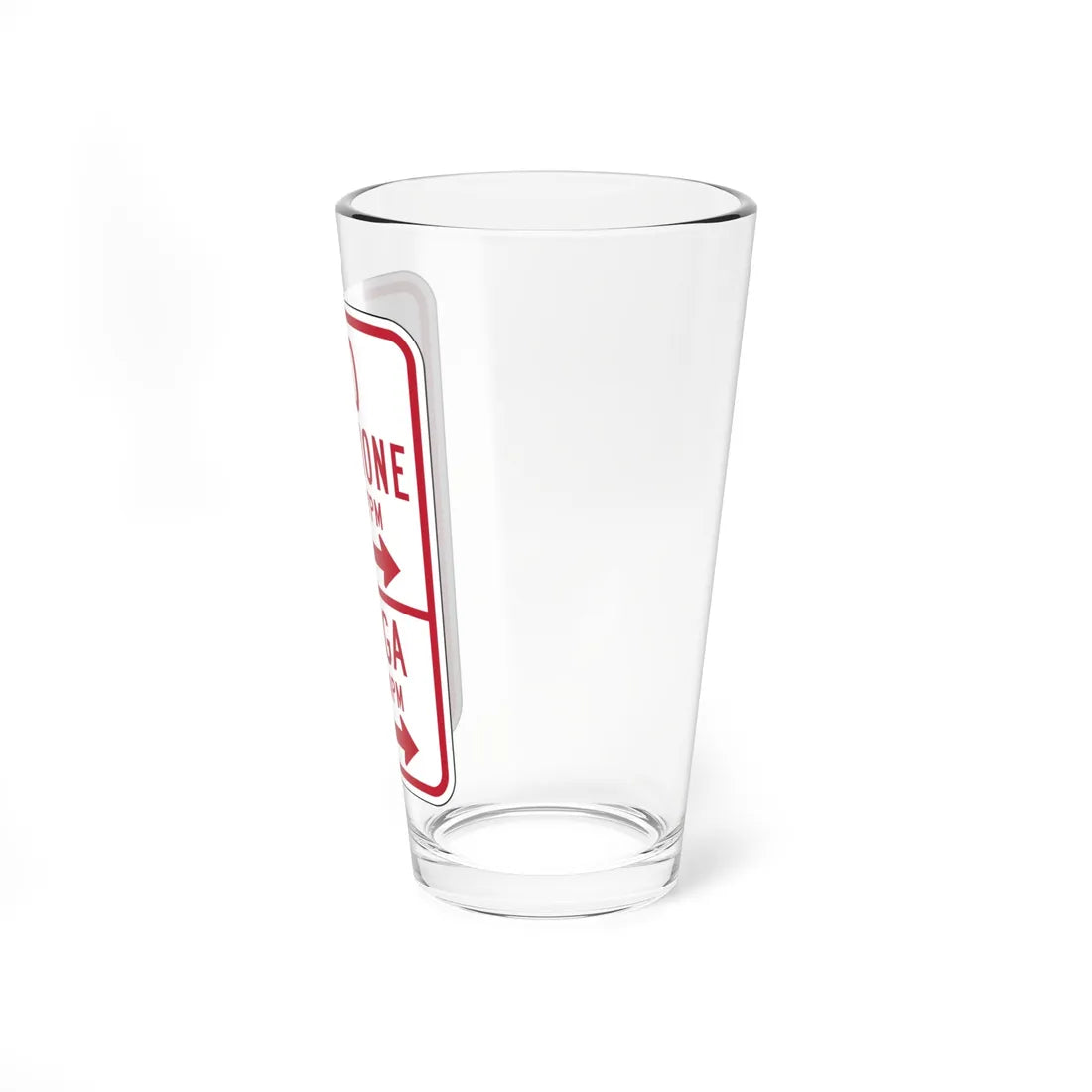 MUTCD-PR R7-11 open text (Puerto Rico) (Road Sign) Pint Glass 16oz - Go Mug Yourself