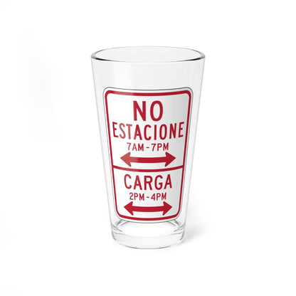 MUTCD-PR R7-11 (Puerto Rico) (Road Sign) Pint Glass 16oz 16oz - Go Mug Yourself