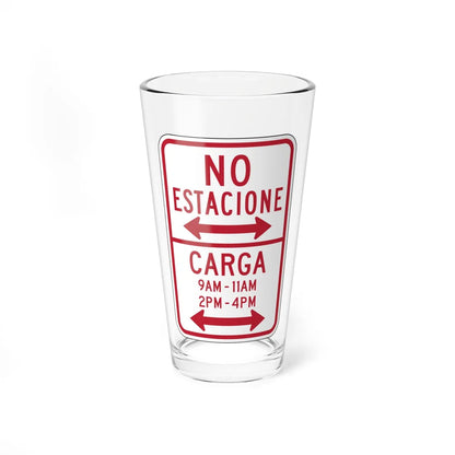 MUTCD-PR R7-12 (Puerto Rico) (Road Sign) Pint Glass 16oz 16oz - Go Mug Yourself