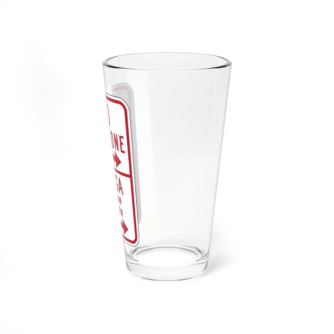 MUTCD-PR R7-12 (Puerto Rico) (Road Sign) Pint Glass 16oz - Go Mug Yourself