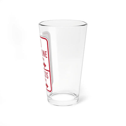 MUTCD-PR R7-13 open text (Puerto Rico) (Road Sign) Pint Glass 16oz - Go Mug Yourself