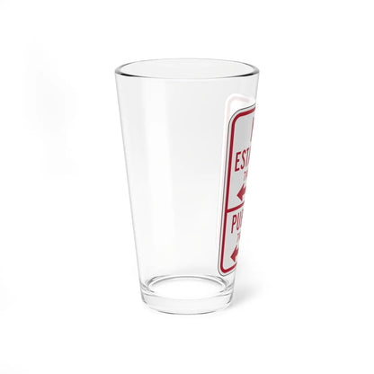 MUTCD-PR R7-13 (Puerto Rico) (Road Sign) Pint Glass 16oz - Go Mug Yourself