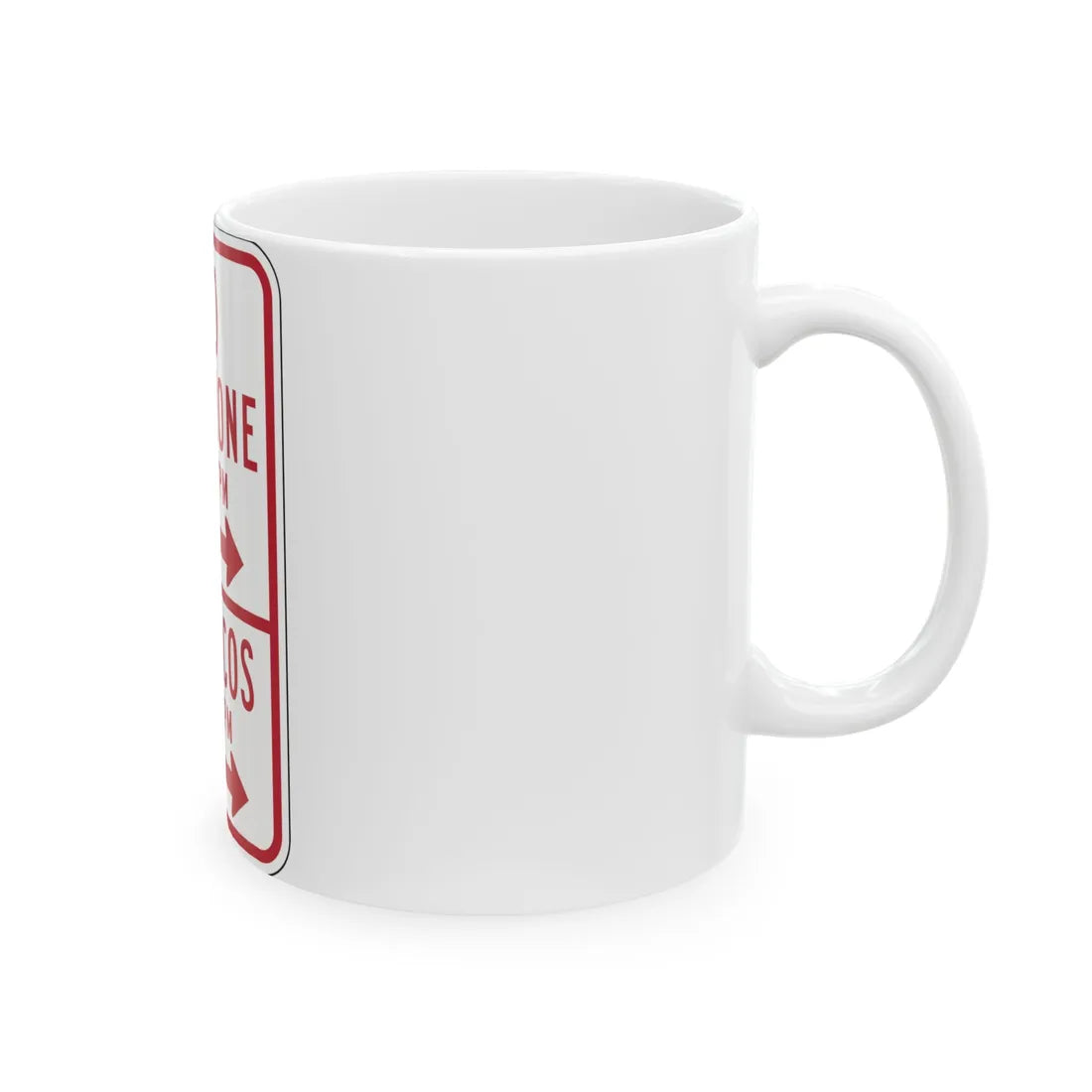 MUTCD-PR R7-13 (Puerto Rico) (Road Sign) White Coffee Mug - Go Mug Yourself