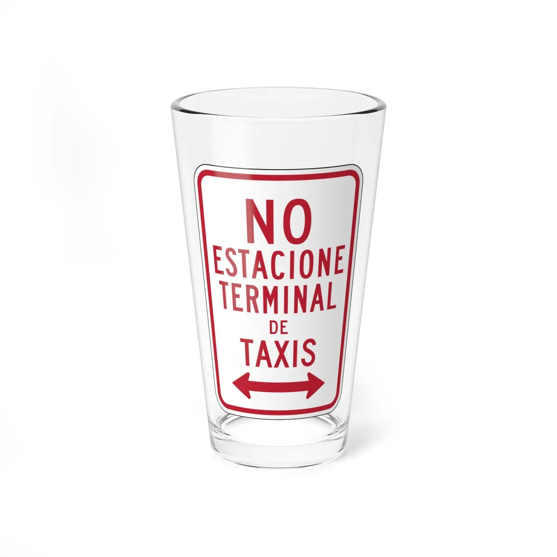 MUTCD-PR R7-14 (Puerto Rico) (Road Sign) Pint Glass 16oz 16oz - Go Mug Yourself