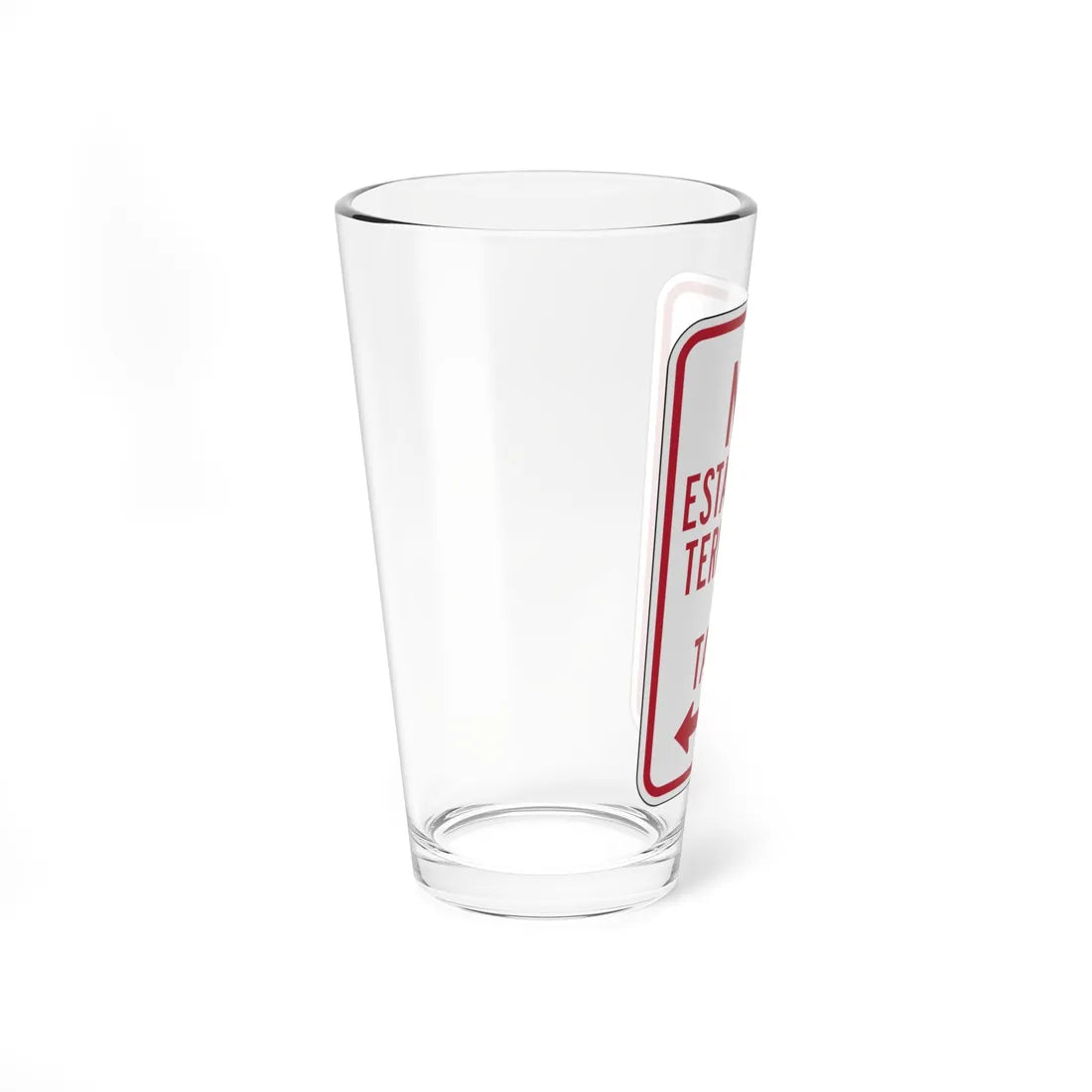 MUTCD-PR R7-14 (Puerto Rico) (Road Sign) Pint Glass 16oz - Go Mug Yourself