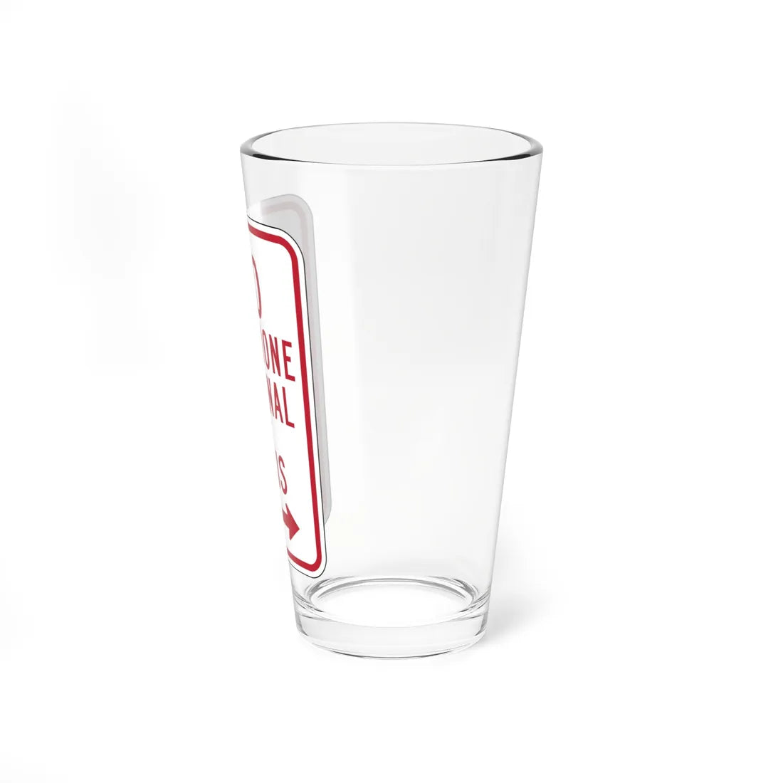 MUTCD-PR R7-14 (Puerto Rico) (Road Sign) Pint Glass 16oz - Go Mug Yourself