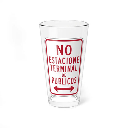 MUTCD-PR R7-15 (Puerto Rico) (Road Sign) Pint Glass 16oz 16oz - Go Mug Yourself