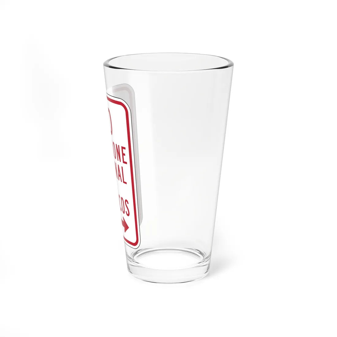MUTCD-PR R7-15 (Puerto Rico) (Road Sign) Pint Glass 16oz - Go Mug Yourself