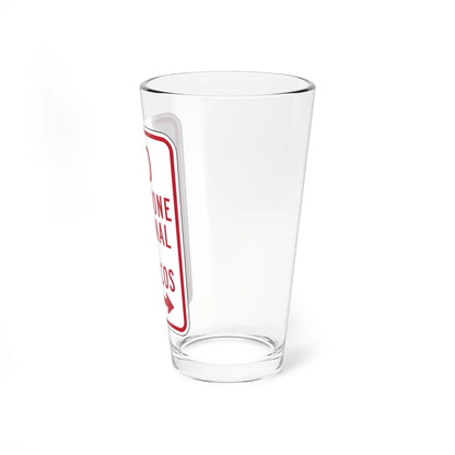 MUTCD-PR R7-15 (Puerto Rico) (Road Sign) Pint Glass 16oz - Go Mug Yourself