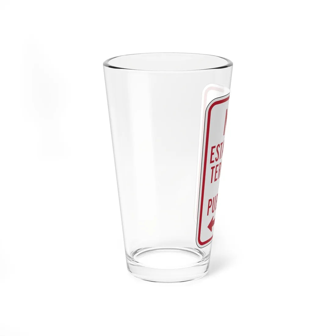 MUTCD-PR R7-15 (Puerto Rico) (Road Sign) Pint Glass 16oz - Go Mug Yourself