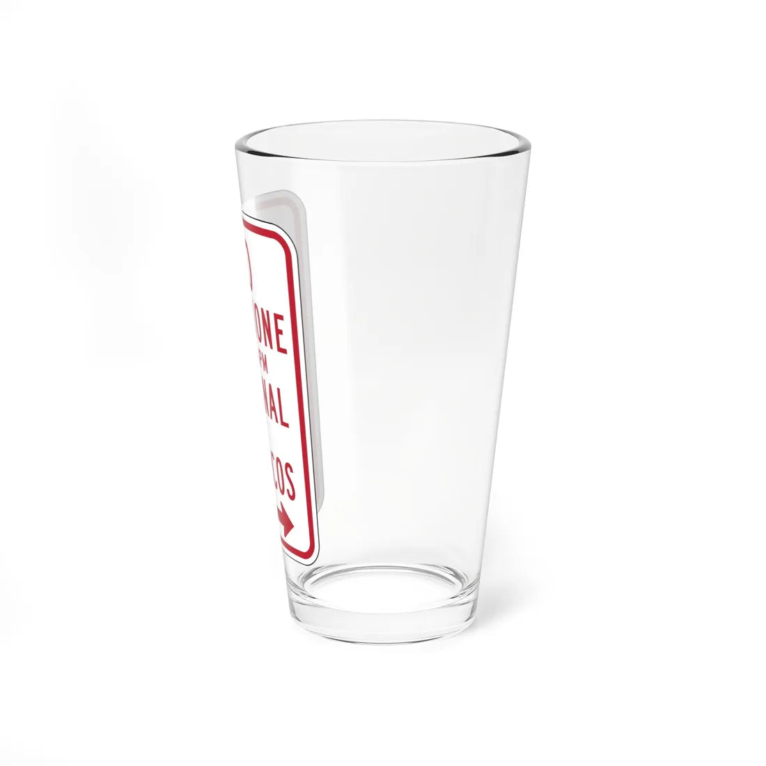 MUTCD-PR R7-16 (Puerto Rico) (Road Sign) Pint Glass 16oz - Go Mug Yourself