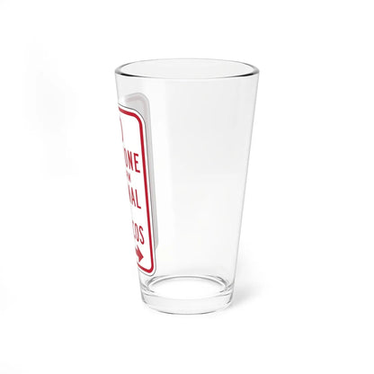 MUTCD-PR R7-16 (Puerto Rico) (Road Sign) Pint Glass 16oz - Go Mug Yourself