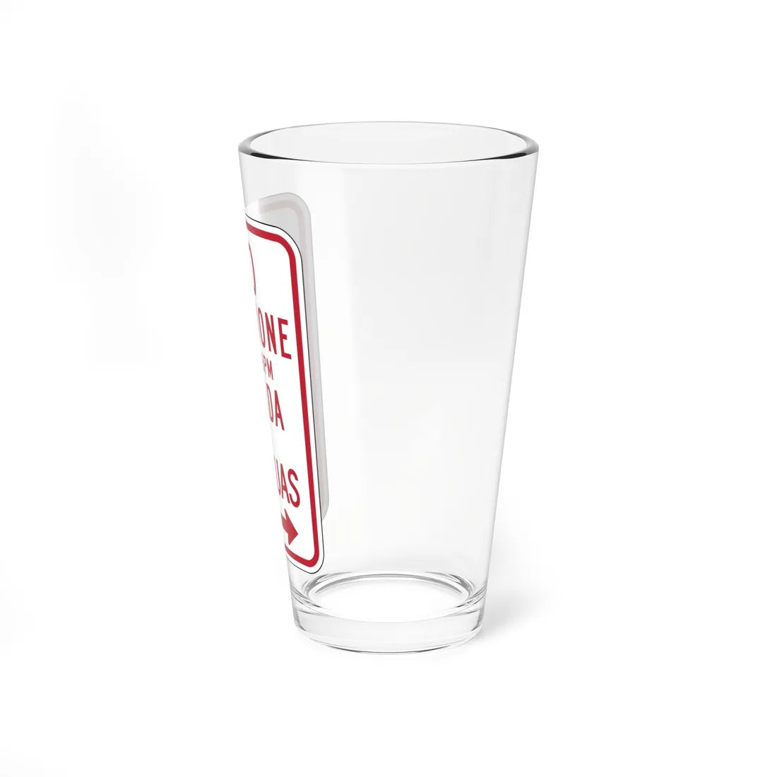 MUTCD-PR R7-17 open text (Puerto Rico) (Road Sign) Pint Glass 16oz - Go Mug Yourself