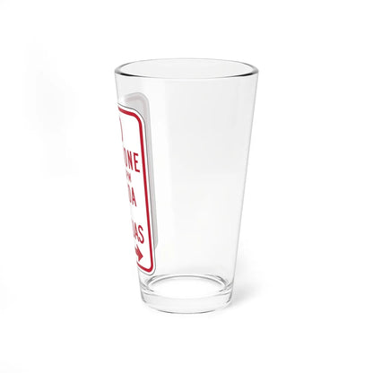 MUTCD-PR R7-17 open text (Puerto Rico) (Road Sign) Pint Glass 16oz - Go Mug Yourself
