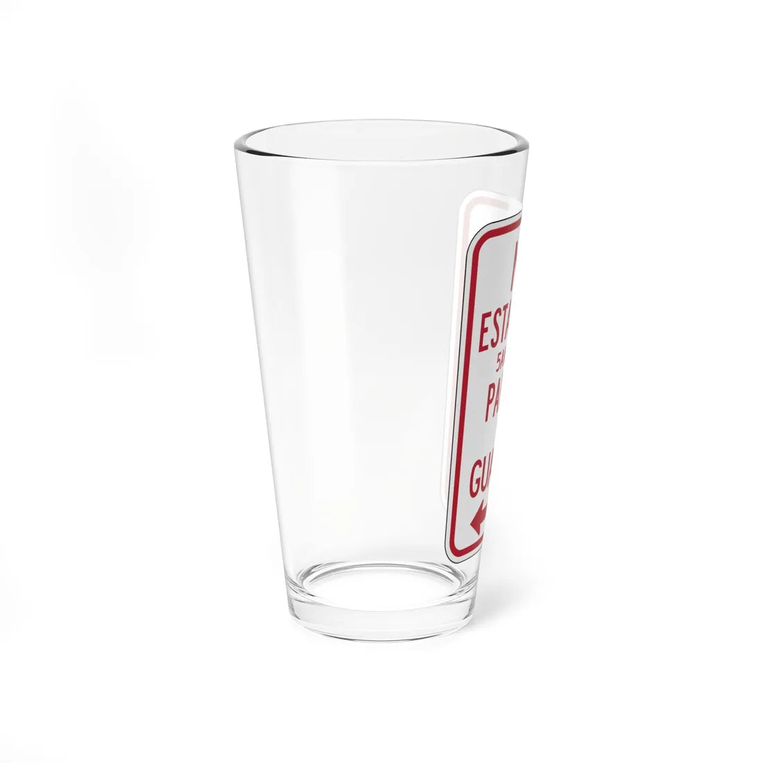 MUTCD-PR R7-17 (Puerto Rico) (Road Sign) Pint Glass 16oz - Go Mug Yourself