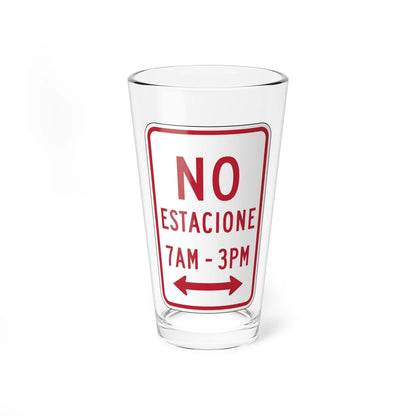 MUTCD-PR R7-2 open text (Puerto Rico) (Road Sign) Pint Glass 16oz 16oz - Go Mug Yourself