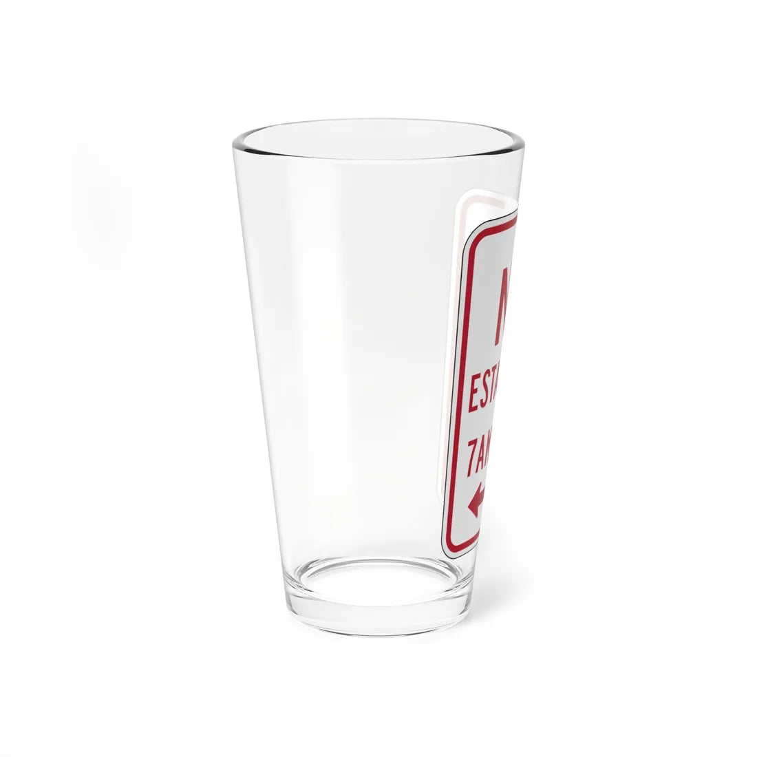 MUTCD-PR R7-2 open text (Puerto Rico) (Road Sign) Pint Glass 16oz - Go Mug Yourself