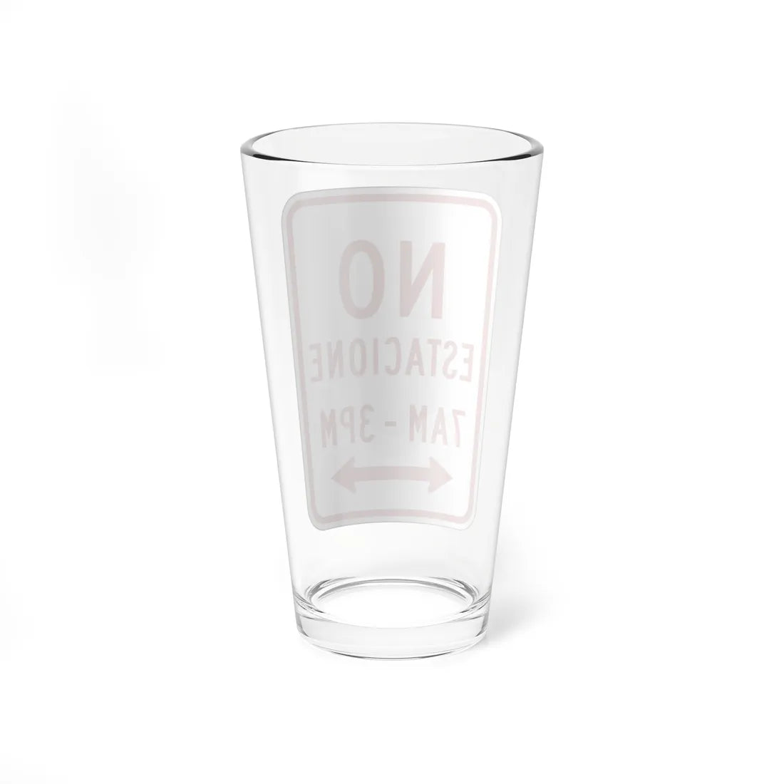 MUTCD-PR R7-2 open text (Puerto Rico) (Road Sign) Pint Glass 16oz - Go Mug Yourself